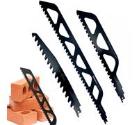 Set di 3 lame speciali per sega alternativa per calcestruzzo cellulare, mattoni e fibrocemento, 305 mm, 225 mm, 505 mm