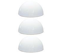 Set di 3 lampade a stativo solare a LED per facciate a parete a mezza sfera per illuminazione da giardino con luci bianche