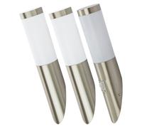 Lampada Parete da Esterno Balcone Sensore di Movimento Acciaio Inox LED 3er Set [EEK: F]