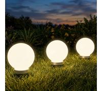 Set Di 3 Lampade LED Solari Da Giardino Con Picchetto Per Esterni