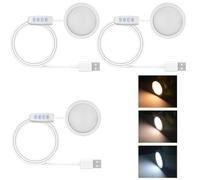 Set di 3 lampadine a LED per stampante 3D, dimmerabili, set di illuminazione a LED USB con 3 temperature di colore, luce notturna modelli di ricambio per accessori di stampa 3D, illuminazione creativa
