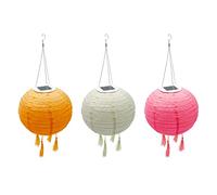 Set di 3 lanterne solari D20cm SHANGRI LA