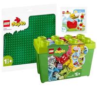 Set di 3 Lego Duplo: 10914 Scatola Deluxe, 10980 Piattaforma Verde & 30686 Il mio primo fiore con ape