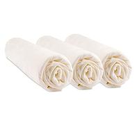 Set di 3 lenzuola 70 x 140 culla, 70 x 140 | bambù ipoallergenico | Ecrudo naturale | estensibile e traspirante | sonno sano | Marchio Easy Dort | Certificato Oeko-Tex | Prodotto in Europa