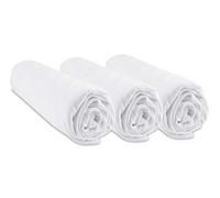 Set di 3 lenzuola con angoli per culla in bambù 40x80 / 40x90 cm - Bianco