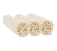 Set di 3 lenzuola coprimaterasso per lettino ovale, 32 x 72 cm, 100% cotone biologico, colore: Ecru | Compatibile con materasso Ovale per Couffin, Madreperla Landal | Marca Easy Dort | Certificato Oeko Tex | Made in Europea |