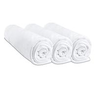 Set di 3 lenzuola da 70 x 140 cm, per lettino da bambino, 70 x 140 cm, 100% cotone jersey | bianco | estensibile e traspirante | sonno sano | Marchio Easy Dort | Certificato Oeko-Tex | Qualità |