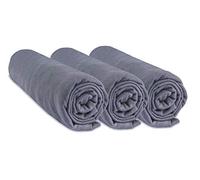 Set di 3 lenzuola da 70 x 140 cm, per lettino da bambino, 70 x 140 cm, 100% cotone jersey | grigio | estensibile e traspirante | sonno sano | Marchio Easy Dort | Certificato Oeko-Tex | Qualità |