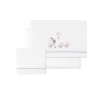 Set di 3 Lenzuola per Mini Culla Neonato in CORALINA Jirafa Bicicleta bianco grigio · Lenzuolo Invernale Extra Caldo per Mini Lettino