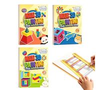 Set di 3 libri da disegno, illusione ottica, libro da colorare | Set di 3 libri da disegno, illusione ottica, modelli da colorare, per studenti, casa, scuola, aula, sala fai da te