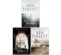 Set di 3 libri della collezione Ken Follett (la cruna dell'ago, la chiave di Rebecca, triplo)