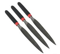 Set di 3 lime ad ago piccole in acciaio da 118 mm, con forme piatte, rotonde e semicircolari, per metallo, vetro, pietra, piastrelle e modellismo, utensili manuali di precisione (lima semicircolare)