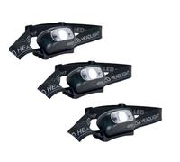 Set di 3 linterna frontal recargable