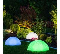 Set di 3 luci a semisfera LED per esterni IP44 colorate e decorative per il giardino Edi Light 51279