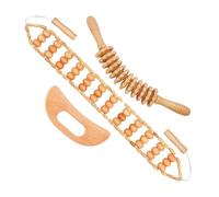 Set di 3 massaggiatori in legno - maderoterapia, massaggio linfatico, massaggio anticellulite in legno per modellare il corpo, massaggio profondo e rilassamento muscolare