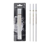 Set di 3 matite Charcoal in carbone bianco per artisti principianti disegnare miscela di schizzi