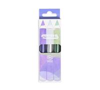 Set di 3 matite per trucco per bambini glitterate Jumbo Bio - viola, argento, verde, certificato Cosmos Organic - Namaki