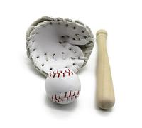 Set di 3 mazze da baseball e guanti versatili per servizi fotografici in studio e casa, per scatti creativi, palla solida
