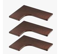 Set di 3 mensole angolari da parete in legno massello, a forma di L, per soggiorno, camera da letto, ufficio, bagno e cucina, montaggio a parete