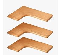 Set di 3 mensole angolari galleggianti in legno massello, a forma di L, montaggio a parete, per soggiorno, camera da letto, ufficio, cucina e bagno