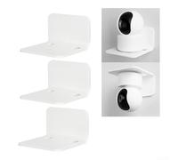 Set di 3 mensole galleggianti da parete in acrilico per videocamere e baby monitor, montaggio senza trapano, con nastro impermeabile, look elegante e minimalista, per camera da letto e ufficio (0163-1