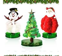 Set di 3 mini albero di Natale, magico, albero di Natale, magico, kit per la scienza e giocattoli, istruzioni per l'apprendimento (lingua italiana non garantita)