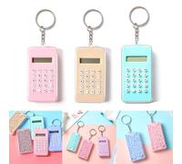 Set di 3 mini calcolatrici tascabili con portachiavi labirinto - Display a 8 cifre, funzionali e piccole, ideali per studenti e come regalo