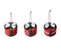 Set di 3 mini ciondoli natalizi per decorare l'albero di Natale, ornamenti per la casa, in tessuto non tessuto, regali per gli accenti festivi dell'albero