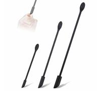 Set di 3 mini spatole in silicone per marmellata, cucchiaini piccoli e raschietti per barattoli per trucco, bottiglie strette, manico lungo per ottenere l'ultima goccia dalle bottiglie di cibo