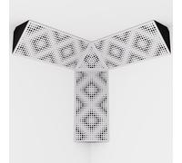 Set di 3 mini trappole per bassi "REBAT" e una trappola cubica per bassi "TRICUB-Wilds" | Schiuma acustica fonoassorbente con piastra HDF laminata perforata | [REBAT+cubWil | Bianco]