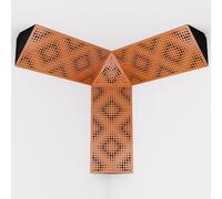 Set di 3 mini trappole per bassi "REBAT" e una trappola cubica per bassi "TRICUB-Wilds" | Schiuma acustica fonoassorbente con piastra HDF laminata perforata | [REBAT+cubWil | Ciliegio]