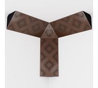 Set di 3 mini trappole per bassi "REBAT" e una trappola cubica per bassi "TRICUB-Wilds" | Schiuma acustica fonoassorbente con piastra HDF laminata perforata | [REBAT+cubWil | Noce]