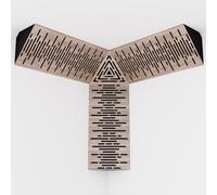 Set di 3 mini trappole per bassi "WAVE-mini" e una trappola cubica per bassi "TRICUB-Wave" | Schiuma acustica fonoassorbente con piastra HDF laminata perforata | [WAVE-m+cubWav | Sonoma]