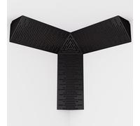 Set di 3 mini trappole per bassi "WAVE-mini" e una trappola cubica per bassi "TRICUB-Wave" | Schiuma acustica fonoassorbente con piastra HDF laminata perforata | [WAVE-m+cubWav | Nero]