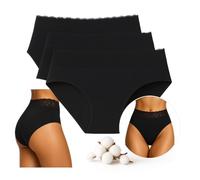 Set di 3 mutandine mestruali in cotone biologico ultra assorbente, per donne adolescenti, lavabili e riutilizzabili, sottovestiti biologici femminili sexy, mutandine mestruali anti perdite, protezione