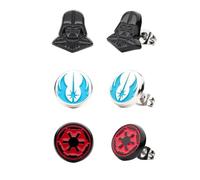 Set di 3 orecchini Star Wars Lola - logo Droid Inquisitor e dispositivo Obi Wan com