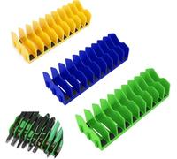 [Set di 3] Organizer per pinze e chiavi - Supporto regolabile per attrezzi con 30 fessure - Base antiscivolo, scaffale modulare per banco da lavoro, cassetto o montaggio a parete