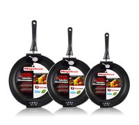 Set di 3 Padelle 18-20-24 cm in Alluminio, Induzione, Antiaderente senza PFOA