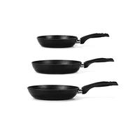 Set di 3 padelle con rivestimento in marmo, marca Royalty Line (nero) Ø 20 cm Ø 24 cm Ø 28 cm