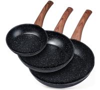 Set di 3 padelle in granito BLACK&WOOD da 16 / 20 / 24 cm.
