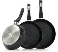 Set di 3 padelle Royalty Line rivestite in pietra - Black
