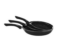 Set di 3 padelle Royalty Line RL-PM3 20-24-28 cm, colore: nero