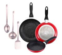 Set di 3 padelle San Ignacio Ø16Ø20Ø24cm + 3 utensili da cucina in acciaio inox