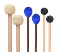 Set di 3 paia di mazzuole professionali per grancassa marimba con testa in feltro