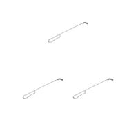 Set di 3 pala per cenere, affumicatore a carbone, con manico lungo, per campeggio all'aperto, colore argento