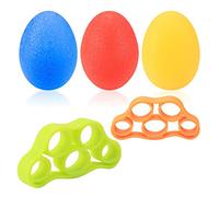 Set di 3 palline antistress per esercizi per le mani, 2 impugnature rinforzanti, kit per esercizi per dita, set per esercizi per il polso, per adulti, dolore al polso, al pollice, arrampicata su