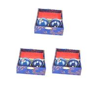 Set di 3 palline Baoding portatili con scatola di immagazzinaggio durevole per bambini anziani genitori blu Tai Chi