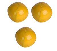 Set di 3 Palline da Giocoliere in PU Morbido, Resistenti e Leggere, per Principianti e Professionisti, Migliorano la Coordinazione, Diametro 2,5 Pollici. (Yellow)