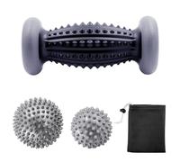 Set di 3 palline da massaggio ai piedi con 1 custodia nera, per massaggiare i piedi, massaggiatore per gambe, mani, spalle