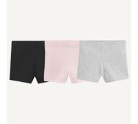 Set di 3 pantaloncini di cotone da indossare sotto un vestito Rosa 16 anni - 162 cm Tinta unita
